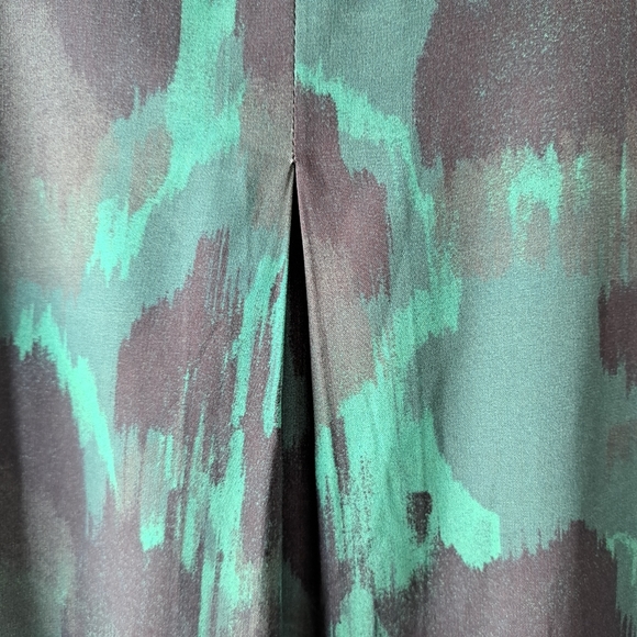 Just Female Neo Long Sleeve Crew Neck Blouse Abstract Print Green & Black SZ M - Picture 11 of 12